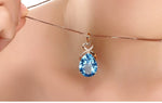 Sapphire 14K Rose Gold NecklaceNecklace