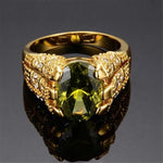 Oval Peridot 14K Yellow Gold RingRing