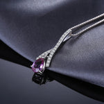 Water Drop Alexandrite Sapphire 925 Sterling Silver Pendant Necklace