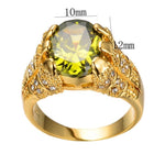 Oval Peridot 14K Yellow Gold RingRing
