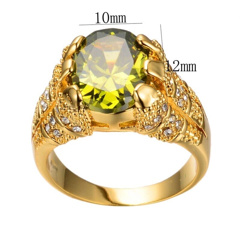Oval Peridot 14K Yellow Gold RingRing