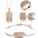 2025 New Design Austria Crystal Jewelry Set For Womenrose gold set 218