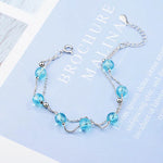 Round Aquamarine Gemstone BraceletBracelet