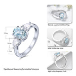 3.6 Carats Genuine Aquamarine Gemstone Light Blue Faced Cut