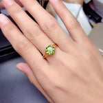 2ct Solitaire Cut Peridot Gold Filled 925 Sterling Silver RingRing