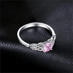 Knot Pink Sapphire 925 Sterling Silver Ring for Women