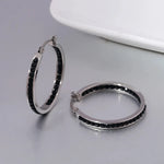 6 Color Small Hoop Earrings with Cubic Zirconia Gold/Silver Plated Stainless Steel Earring