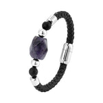 Geometric Shape Natural Amethyst Energy BraceletBXGM-1074002CHINA