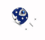 Ethnic Style Blue Sapphire 925 Sterling Silver RingRing