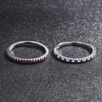 Sterling Silver Real Natural Sapphire Ring Engagement Wedding