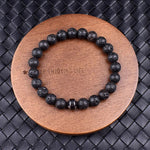 Cylinder Hematite Black Line Turquoises Bracelets Men6