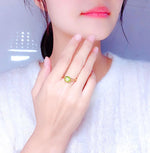 2ct Solitaire Cut Peridot Gold Filled 925 Sterling Silver RingRing