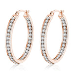 6 Color Small Hoop Earrings with Cubic Zirconia Gold/Silver Plated Stainless Steel EarringFH9064