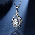 Galant 925 Sterling Silver Ruby NecklacesWHITE40cm