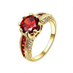 Crown Charm Ruby RingRingGold6