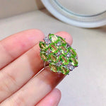 12 Piece Grand Circle Peridot 925 Silver RingRing