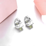 2.85 Carats Peridot 925 Sterling Silver Hoop EarringsEarrings