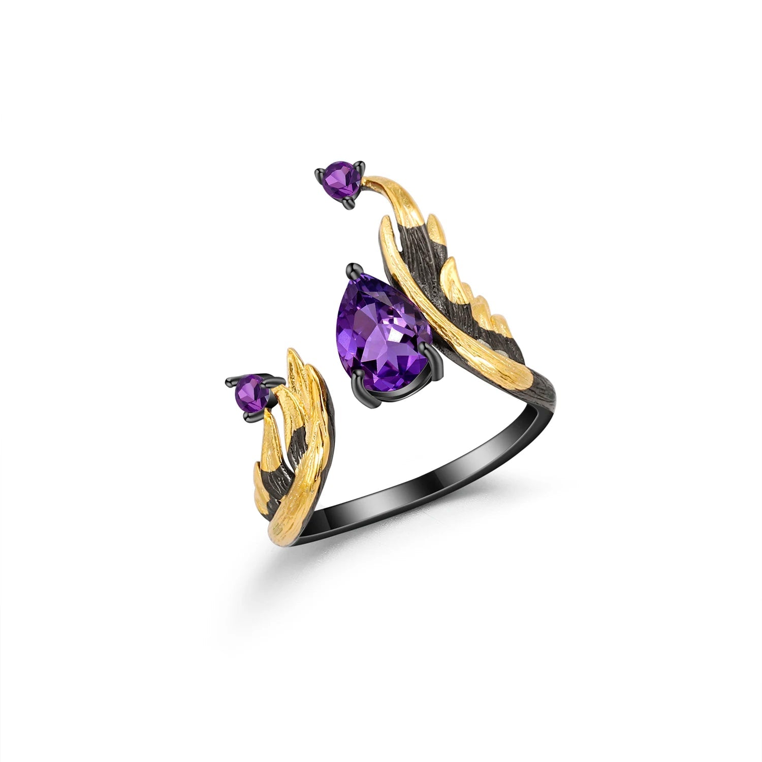 Ballet 1.43Ct Natural Amethyst Gemstone RingsAmethystCHINA
