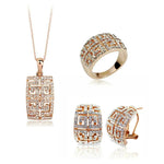 2025 New Design Austria Crystal Jewelry Set For Womenrose gold set18