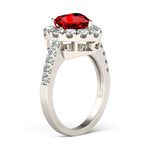 Garnet Zirconia Heart for Women Jewelry Ring