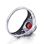 3Ct Ruby Crystal Butterfly Classic Luxury Solid 925 Sterling SilverRing