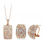 2025 New Design Austria Crystal Jewelry Set For Womenrose gold set 118