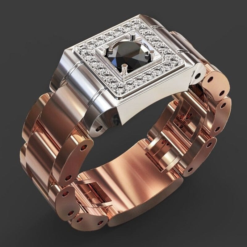 18K Yellow and Rose Gold 1 Carat Sapphire Diamond RingRingRose Gold6