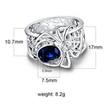 Sapphire Spider Punk Silver RingRing