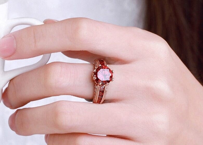 Crown Charm Ruby RingRing