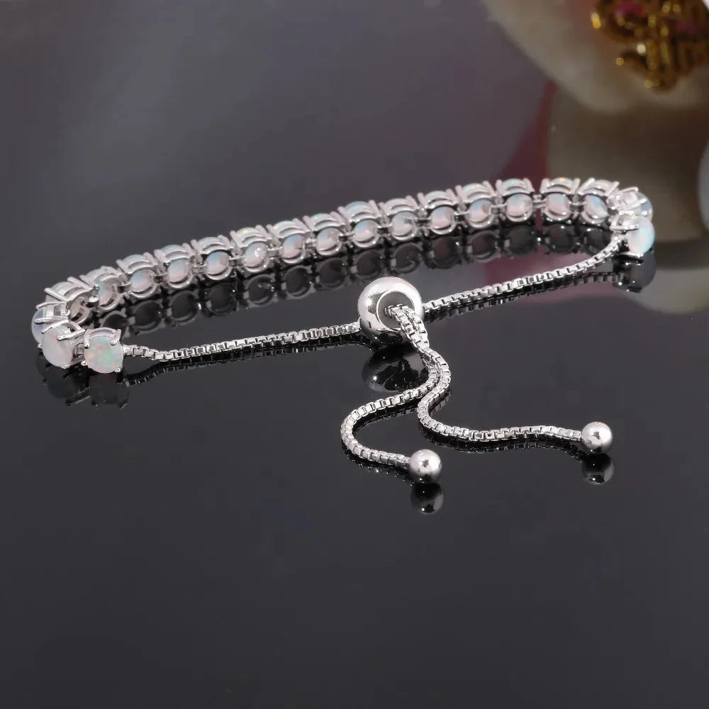 Fire Opal Bracelets Bohemia Silver Plated Fashion Jewelrys Bracelet