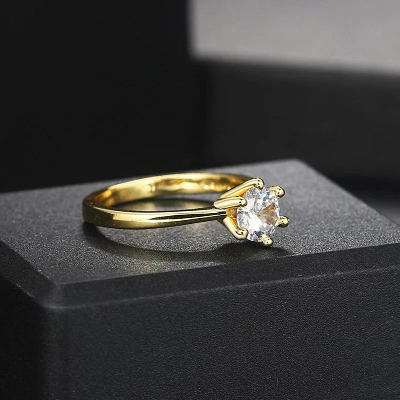 1 Carat Crystal Wedding Ring For Women