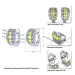 2.85 Carats Peridot 925 Sterling Silver Hoop EarringsEarrings