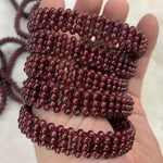 Red Garnet Stone Beaded Bracelet Natural Gemstone