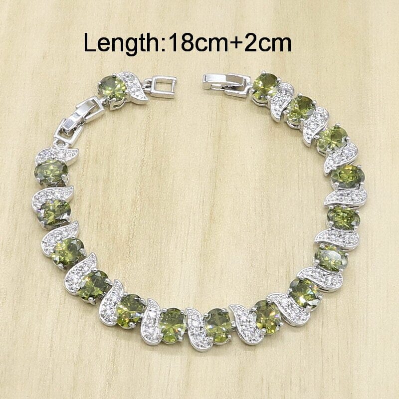 Peridot Multi Colors 925 Silver Jewelry SetJewelry Sets