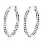 6 Color Small Hoop Earrings with Cubic Zirconia Gold/Silver Plated Stainless Steel EarringFH9068