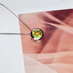 Chic Green Peridot Gemstone pendant for women