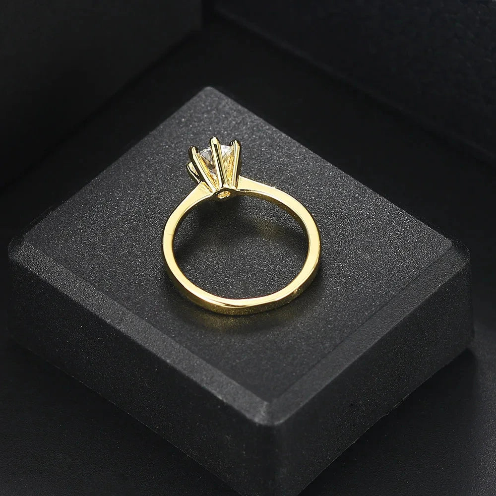 1 Carat Crystal Wedding Ring For Women