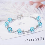 Round Aquamarine Gemstone BraceletBracelet