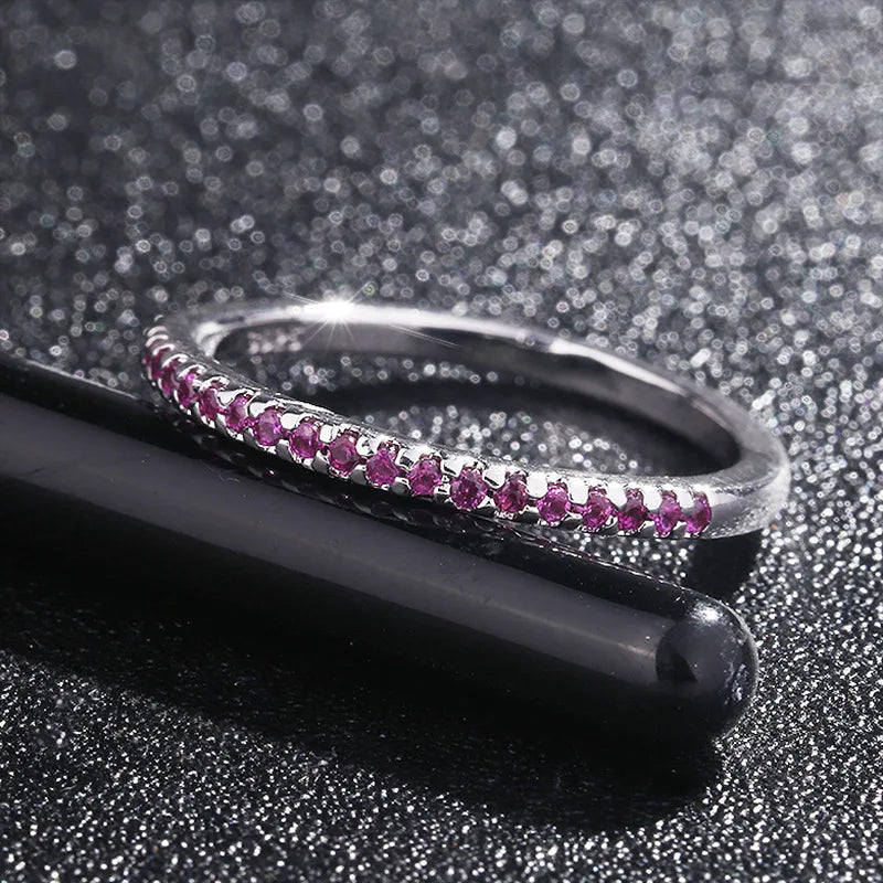 Sterling Silver Real Natural Sapphire Ring Engagement Wedding