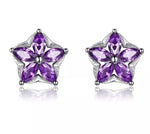 Amethyst Star Silver Stud EarringsEarrings