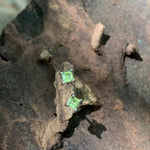 3MM Simple Peridot Silver Stud EarringsEarrings