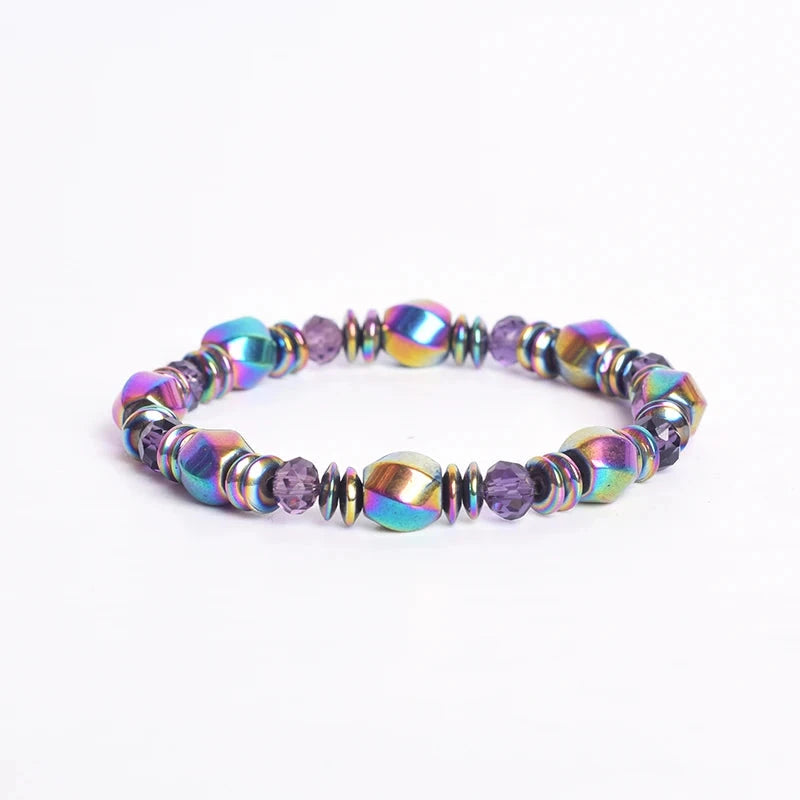 Bohemian Therapeutic Magnetic Hematite Bracelet1519cm(7.48inch)