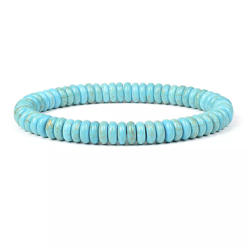 Various Shapes Blue Turquoise Bracelets417cm-6.7inch