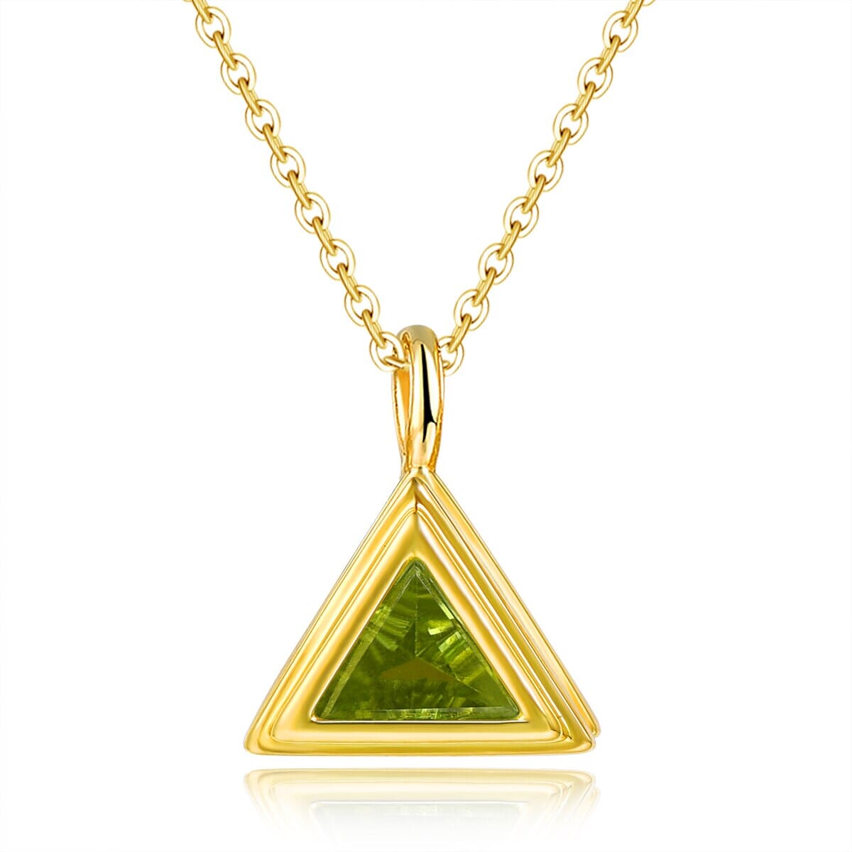 Topaz Peridot Garnet Yellow Gold Plated Pendants NecklaceNecklacePeridot