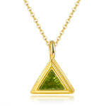 Topaz Peridot Garnet Yellow Gold Plated Pendants NecklaceNecklacePeridot