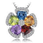 2.6ct Genuine Blue Topaz Amethyst Citrine Garnet and Peridot925 Sterling SilverCHINA