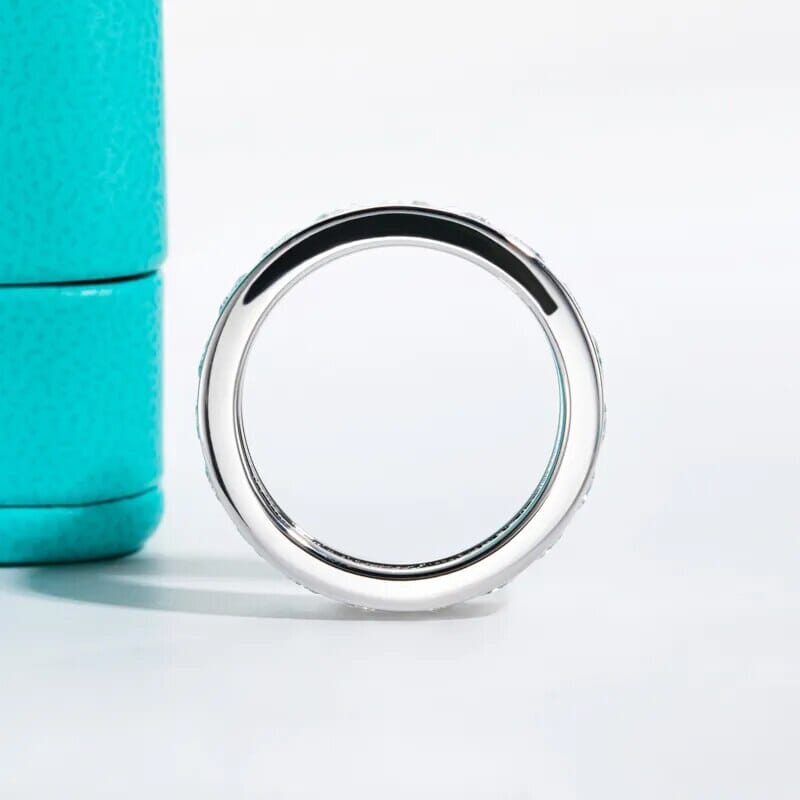 4mm Moissanite Eternity Band 925 Sterling Silver RingRing