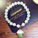 Natural Stone Beads Bracelets Lucky Charm 8mm Blue Turquoises Couple BraceletsGreen