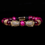 Double Leopard Head BraceletsBraceletGold rose white cz