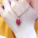 Ruby Grape Rose Gold NecklaceNecklace